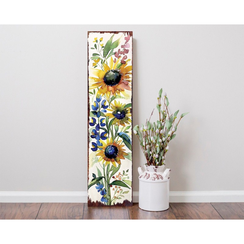 Wildflower Wooden Porch Sign Garden Stake