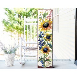 Wildflower Wooden Porch Sign Garden Stake