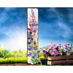 42in Watercolor Lupine Floral Garden Stake