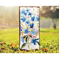 Blue Forget Me Nots Flowers Garden Stake