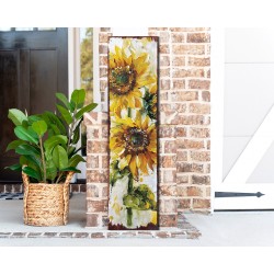 36-inch Sunflower Oil Painting Garden Stake