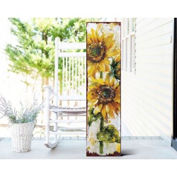 36-inch Sunflower Oil Painting Garden Stake