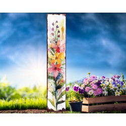 42in Garden Stake Watercolor Decor