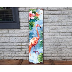 36in Watercolor Flamingo Garden Stake