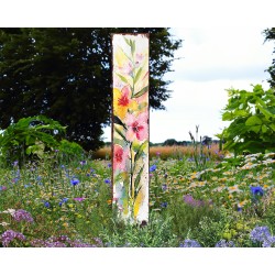 42in Watercolor Floral Decor Garden Stake