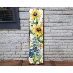 36-Inch Wildflower Wooden Garden Stake