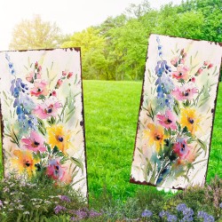 Watercolor Wildflower Garden Stake