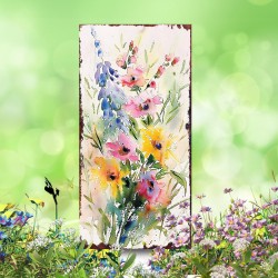 Watercolor Wildflower Garden Stake