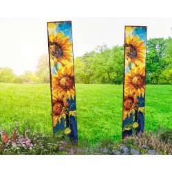 42in Oil Paint Sunflower Garden Stake