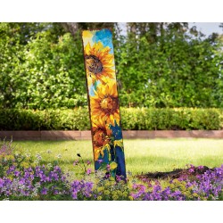 42in Oil Paint Sunflower Garden Stake