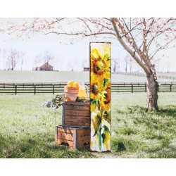 48-inch Sunflower Wooden Garden Stake