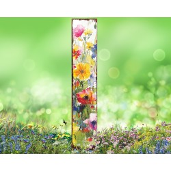 Watercolor Wildflower 42inch Garden Stake