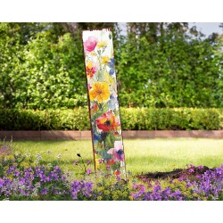 Watercolor Wildflower 42inch Garden Stake