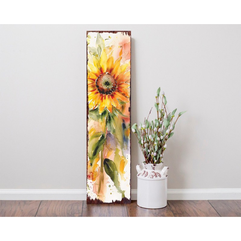 36in Sunflower Wooden Garden Stake