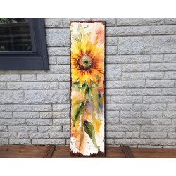 36in Sunflower Wooden Garden Stake